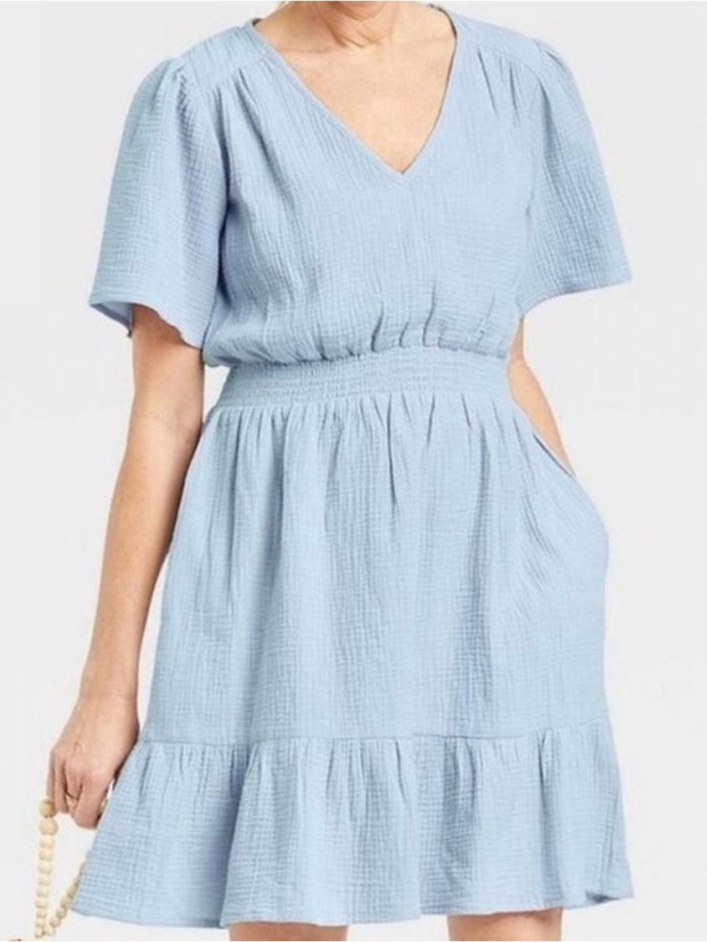 NWT Women's Blue Knox Rose Gauze Cotton Dress - Size XL